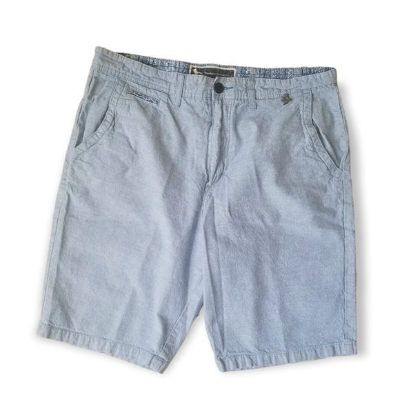 Modern Amusement Parker Brooks Bermuda Blue Chambray - Size 36 - Picture 1 of 7